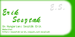 erik sesztak business card